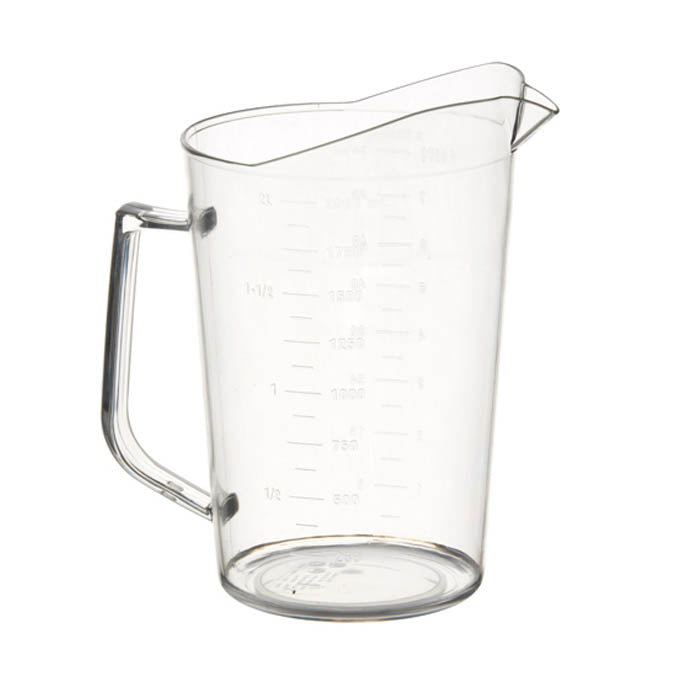 PMU-200 2 Quart Graduation Markings Clear Polycarbonate Measuring Cup