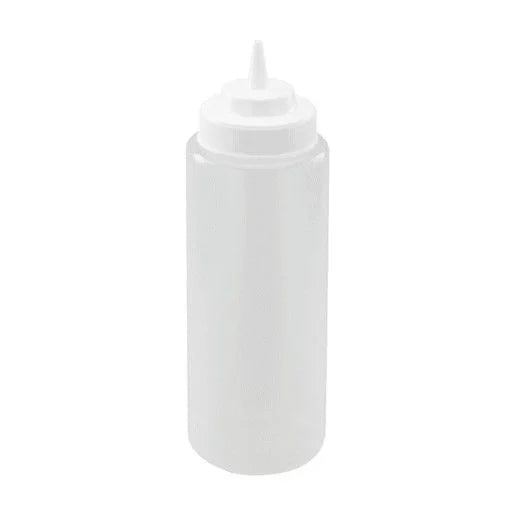 PSW-32 32 oz. Clear Wide Mouth Squeeze Bottle - 6/Pack