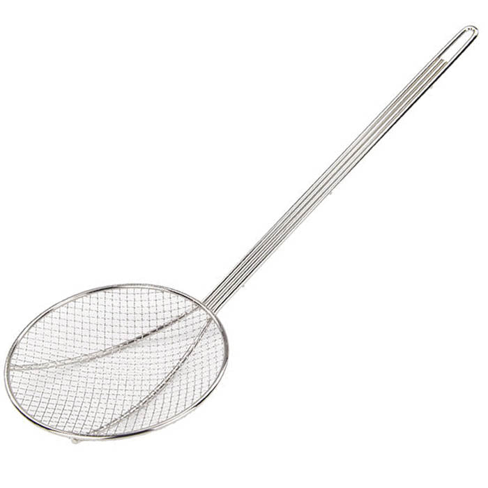 SC-8R 8" Diameter Round x 13" Handle Nickel Plated Skimmer